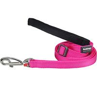 Red Dingo Padded Handle Dog Lead 1.8m Plain, Hot Pink, Extra Small 12mm