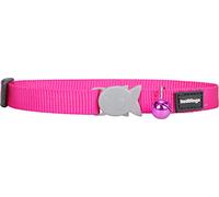 Red Dingo Plain Cat Collar, 12 mm, Neck Size 20 - 32 cm, Classic Hot Pink