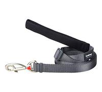 Red Dingo Plain Dog Lead, Cool Grey, Small/15 mm x 1.8 m