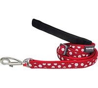 Red Dingo Red with White Dots Dog Lead, Large