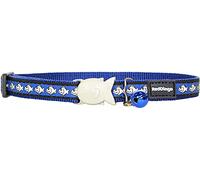 Red Dingo Reflective Cat Collar, 12 mm, Neck Size 20 - 32 cm, Dark Blue