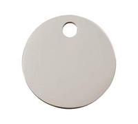 Red Dingo Stainless Steel Dog ID Tag (Medium, Circle)