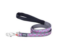 Red Dingo Style Hot Pink On Cool Grey Dog Leash 2 x 120 cm