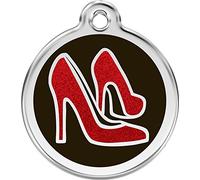 Red Dingo Tiermarke GLITTER SCHUHE Hundemarke graviert, Size:medium
