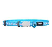 Red Dingo Turquoise Flamingo Cat Collar (12mm x 20-32cm), One Size