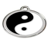 Red Dingo Enamel Dog & Cat ID Tags Ying & Yang - Medium