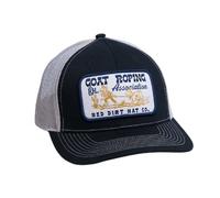 Red Dirt Hat Company Adjustable Snapback Hat (Black/Khaki - Goat Roping)