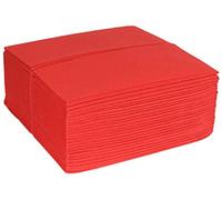 Red Disposable Napkins 40cm 8-Fold Linen Feel Airlaid Paper Pack of 50