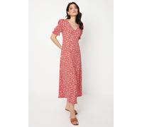 Dorothy Perkins Red Midi Dress Womens Daywear Dresses