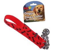 RED DOG CHECK CHAIN HALF CHOKE CHOKER COLLAR PUPPY ADJUSTABLE STRONG NYLON TRAINING