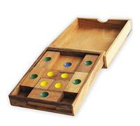 RED DONKEY, Can you get the Donkey out of the Stable? Eco-responsible solid wood brain teaser, level difficult, 11 different puzzles, CE Certified, Le Délirant Brand - Wooden Travel Game, Easy Storage