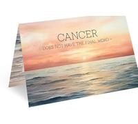 Red Door Inspirations Cancer Inspiration, Beat Cancer Single Card & Envelope - Made in the USA! (Not the Final Word)