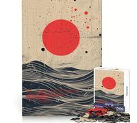 Red Dot Ocean 1000 Piece Jigsaws for Adults Puzzle Mind Exercise Toy Family Bond Precision Cut Creative Gift (38x26cm)