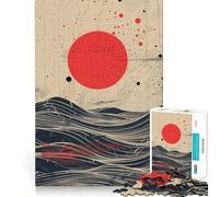 Red Dot Ocean 1000 Piece Jigsaws for Adults Puzzle Mind Exercise Toy Family Bond Precision Cut Creative Gift (38x26cm)