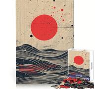 Red Dot Ocean Jigsaw Puzzles for Adults1000 Piece Brain Teaser Home Leisure Image Assembly Birthday Gift (50x75cm)