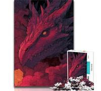 Red Dragon 1000 Pieces Jigsaw Puzzle for Adults& Teens,Stress Reliever Difficult Challenge Deal As Gifts for The Whole Family (50x75cm)