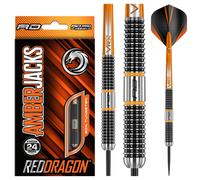 Red Dragon Amberjack 18 Darts | 90% Tungsten | 22g & 24g | Classic Steel Tip Darts 24g | Red Dragon Darts