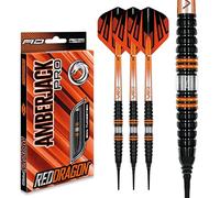RED DRAGON Amberjack Pro 2 18 Gram Softip Premium Tungsten Darts Set with Flights and Stems