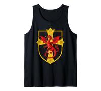 Red Dragon and Medieval Cross Tank Top