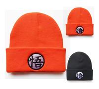 (Red) Dragon Ball Z Anime Son Goku Symbol Knitted Beanie Hat Winter Warm Caps Women Mens Kids Unisex