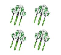RED DRAGON Dart Flight and Stems Combo Green - 4 sets of Standard Flights and 4 sets of Medium Nitrotech Stems Per Pack