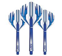 RED DRAGON Dart Flight & Stems Combo Blue - 4 sets of Standard Flights and 4 sets of Medium VRX Stems Per Pack