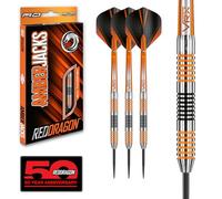 RED DRAGON Amberjack 4: 23g Tungsten Darts Set with Darts Flights & Dart Stems (Shafts) - Professional 90% Tungsten Premium Darts Set - Available in 22g, 23g, 24g, 25g, 26g, 27g, 28g, 30g