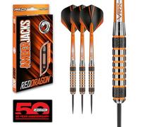 RED DRAGON Darts - Amberjack 7 Series 26g Steel Tip Dart Set with Dart Flights and Dart Shafts (Stems)