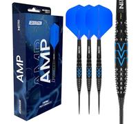 RED DRAGON Darts - AMP Series - 24g Torpedo Barrel - Steel Tip Dart Set - 90% Professional Tungsten Darts Set - Nitro Flite Integrated Flight/Shaft, Dart Flights & Stems