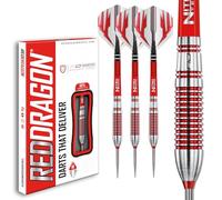 RED DRAGON Darts - AMP Series - 90% Professional Tungsten Darts Set - Nitro Flite Integrated Flight/Shaft, Dart Flights & Stems | 18g, 20g, 21g, 23g, 24g & 26g | Dart Set (Reflex, 24G - Steel Tip)