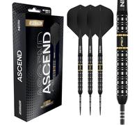 RED DRAGON Darts - Ascend Series - 23g Parallel Barrel - Steel Tip Dart Set - 90% Professional Tungsten Darts Set - Nitro Flite Integrated Flight/Shaft, Dart Flights & Stems