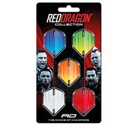 RED DRAGON Darts - Dart Flights 5 Sets Per Pack (15 in Total) Extra Thick 100 Micron - Standard Shape Dart Flights - Professional Darts Accessories (Multi)