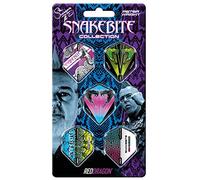 RED DRAGON Darts - Dart Flights 5 Sets Per Pack (15 in Total) Extra Thick 100 Micron - Standard Shape Dart Flights - Professional Darts Accessories (PW Multi)