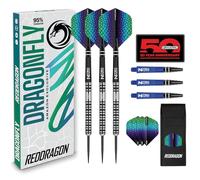 RED DRAGON DARTS - Dragonfly - 20g, 22g or 24g Professional 95% Tungsten Darts Set with 2x Dart Flights and 2x Stems