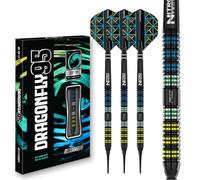 RED DRAGON Darts - Dragonfly 95-95% Tungsten - 18g barrel / 20g Full Weight Soft tip Darts Set with Dart Flights and Dart Shafts (Stems)