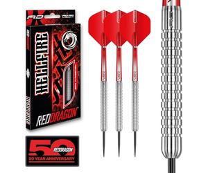 RED DRAGON Darts - Hell Fire A Series 24g - 80% Tungsten - Professional Steel Tip Darts Set with Dart Flights and Shafts