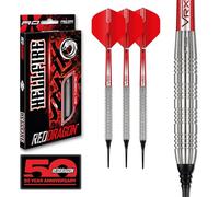 RED DRAGON Darts - Hell Fire B Series 18g Barrel / 20g Total Weight - 80% Tungsten - Professional Soft Tip Darts Set with Dart Flights and Shafts