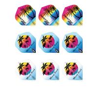 RED DRAGON Darts - Miami Flight Pack (9 in Total) Extra Thick 100 Micron - Standard Shape Dart Flights - Professional Darts Accessories