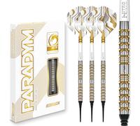 RED DRAGON Darts - Paradym Gold Series - 18g Barrel/ 20g Full Weight - Professional Soft Tip Darts Set - 90% Tungsten Parallel Barrel - Includes Dart Flights & Stems - Professional Dart Set