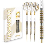 RED DRAGON Darts - Paradym Gold Series - Professional Steel Tip Darts Set - 90% Tungsten Parallel Barrel - Includes Dart Flights & Stems - Professional Dart Set