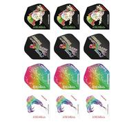 RED DRAGON DARTS - Peter Wright - Snakebite Dart Flights 4 Sets Per Pack (12 in Total) - Extra Thick 100 Micron - Standard Shape Dart Flights - Professional Darts Accessories