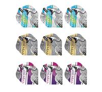 RED DRAGON DARTS - Peter Wright - Snakebite Dart Flights - Extra Thick 100 Micron - Standard Shape Dart Flights - Professional Darts Accessories - Available in 3 & 4 Sets