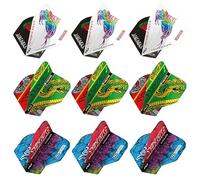 RED DRAGON DARTS - Peter Wright - Snakebite Dart Flights - Extra Thick 100 Micron - Standard Shape Dart Flights - Professional Darts Accessories - Available in 3 & 4 Sets