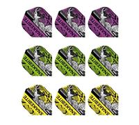 RED DRAGON DARTS - Peter Wright - Snakebite - Snake Skin Dart Flights 3 Sets Per Pack (9 in Total) - Extra Thick 100 Micron - Standard Shape Dart Flights - Professional Darts Accessories