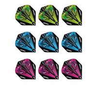 RED DRAGON DARTS - Peter Wright - Snakebite - Transparent Dart Flights 3 Sets Per Pack (9 in Total) - Extra Thick 100 Micron - Standard Shape Dart Flights - Professional Darts Accessories