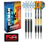 RED DRAGON Darts | Peter Wright v Gerwyn Price | Professional Darts Set | Professional Brass Darts Set with Dart Flights and Shafts (Stems) | 21g Peter Wright 'Snakebite' v 22g Gerwyn Price 'Iceman'