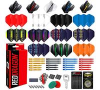 RED DRAGON Darts - Pro Aluminium Accessory Pack - Includes Dart Flights, Shafts, Finger Grip Wax, Flight Savers & more - Professional Darts Accessories