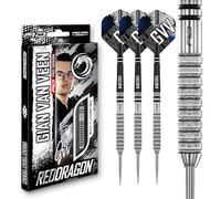 RED DRAGON Darts - Professional Player - Gian van Veen Tour Edition 22g - 90% Tungsten Steel tip Darts Set with Dart Flights and Dart Shafts (Stems)