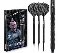 RED DRAGON Darts - Professional Player - Peter Wright 'Snakebite' | Black Mamba Series 18g Barrel/ 20g Full Weight | 90% Tungsten Professional Soft Tip Darts Set - Includes Dart Flights & Stems