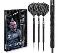 RED DRAGON Darts - Professional Player - Peter Wright 'Snakebite' | Black Mamba Series 24g | 90% Tungsten Professional Steel Tip Darts Set - Includes Dart Flights & Stems